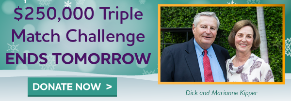 $250,000 Triple Match Challenge ENDS TOMORROW