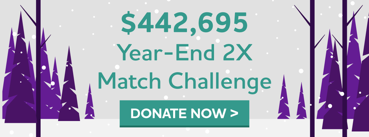 $442,695 Year-End 2X Match Challenge