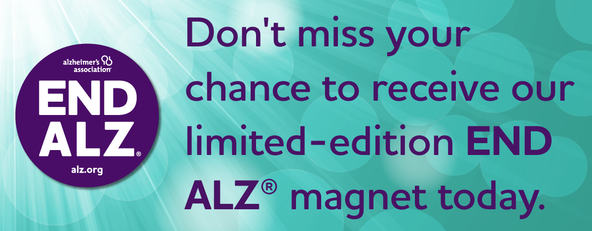 Get your limited-edition END ALZ® magnet today.