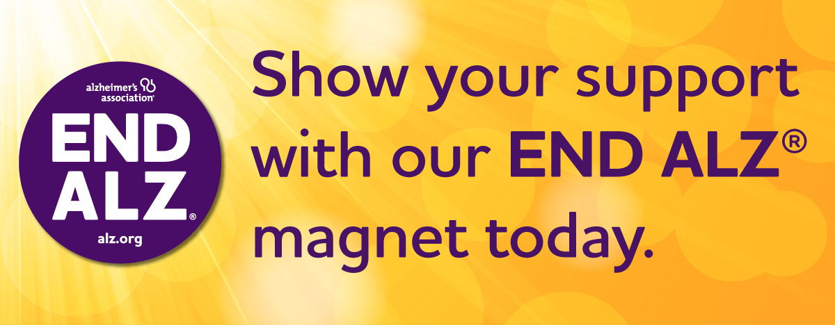 Get your limited-edition END ALZ® magnet today.