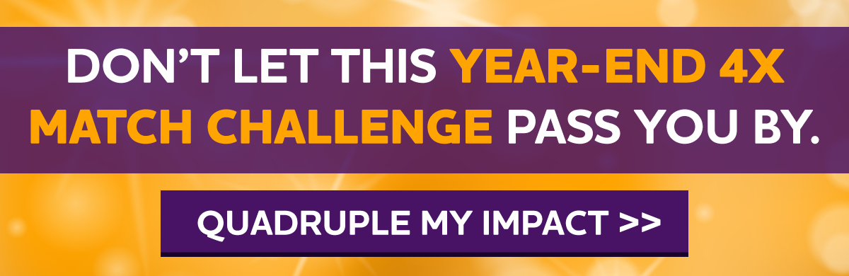 YEAR-END 4X MATCH CHALLENGE 48 HOURS ONLY: Your gift can go 4X as far to help end Alzheimer's.