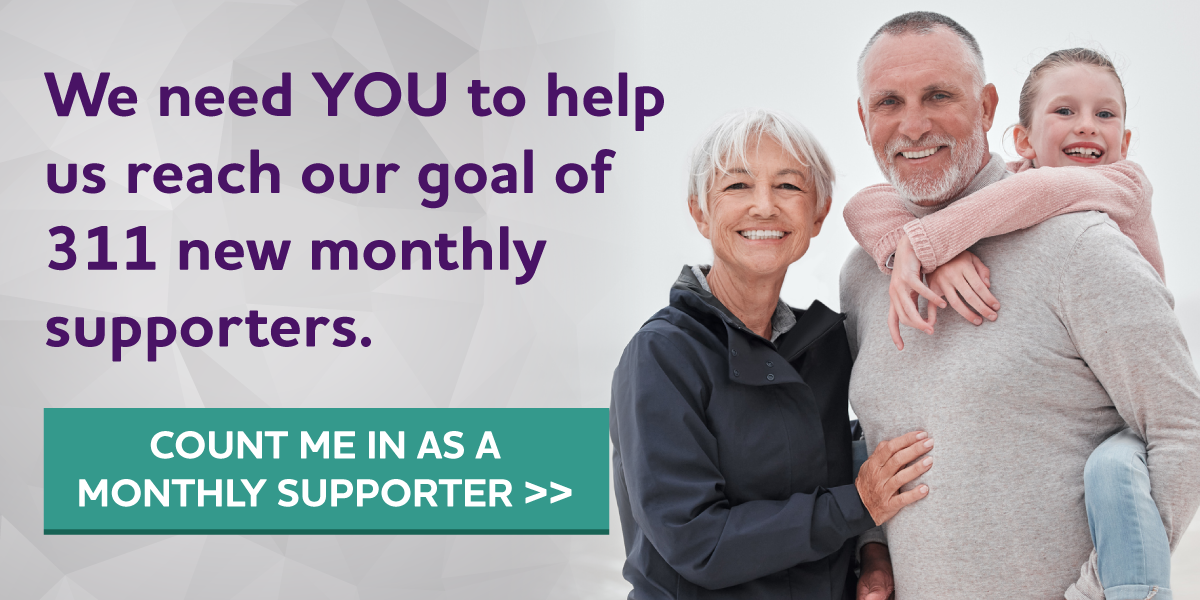Help us fight Alzheimer's all year long. Become a monthly supporter today.