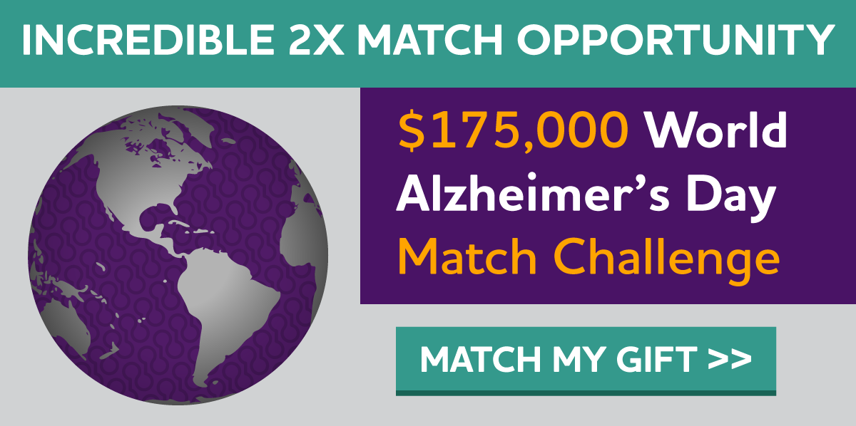 $175,000 World Alzheimer's Day Match Challenge