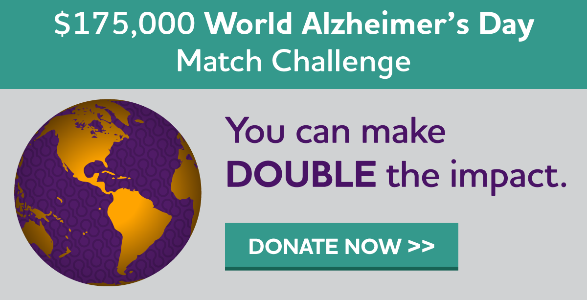 $175,000 World Alzheimer's Day Match Challenge