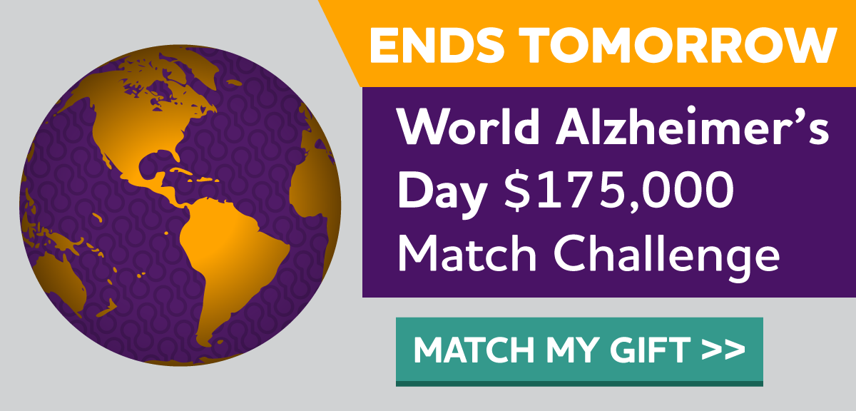 $175,000 World Alzheimer's Day Match Challenge