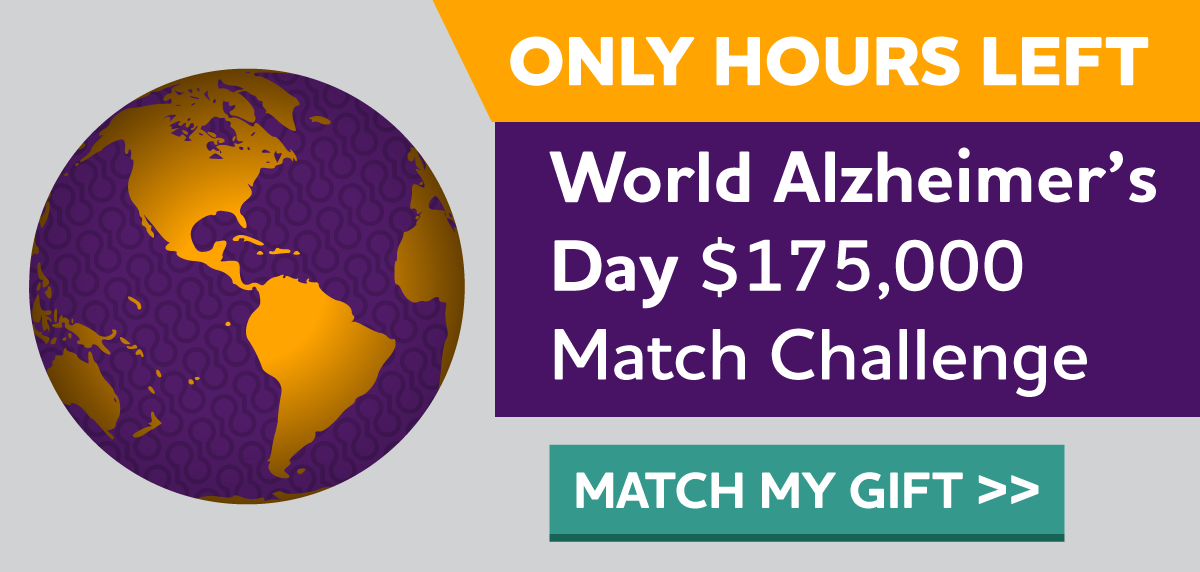 $175,000 World Alzheimer's Day Match Challenge