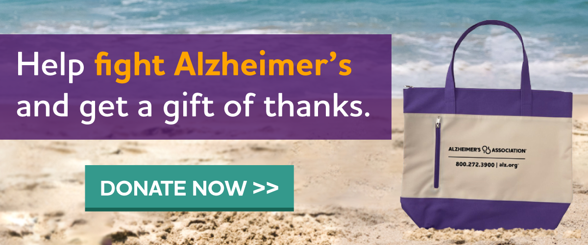 Help fight Alzheimer's and receive a tote bag