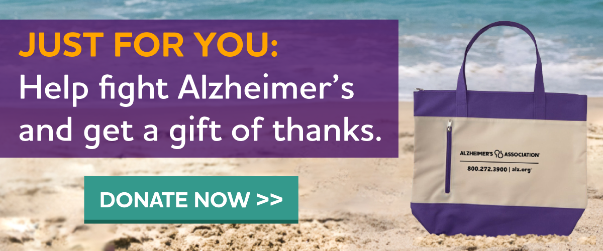 Help fight Alzheimer's and receive a tote bag