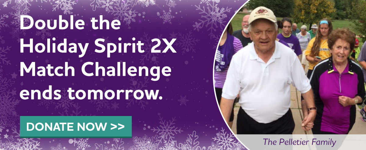 Double the Holiday Spirit 2X Match Challenge ends tomorrow.