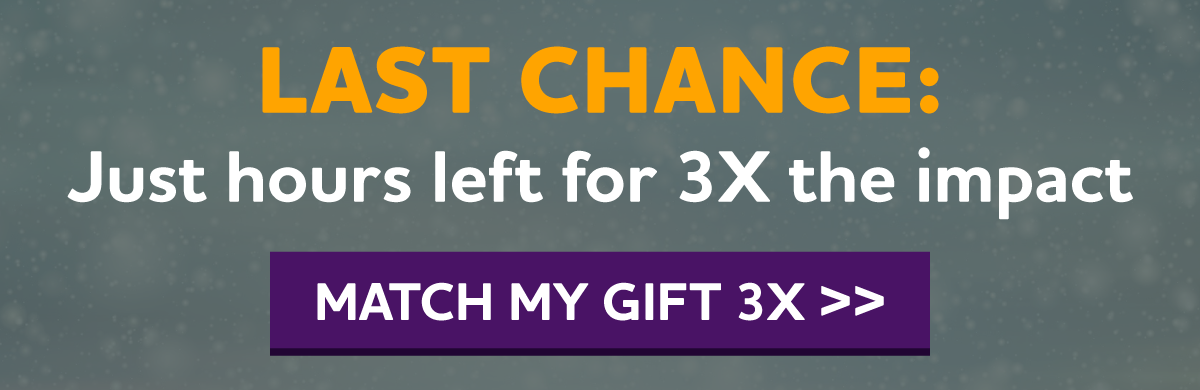 Last Chance: Just hours left for 3x the impact.