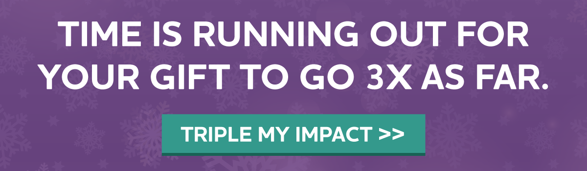 Time is running out for your gift to go 3x as far.