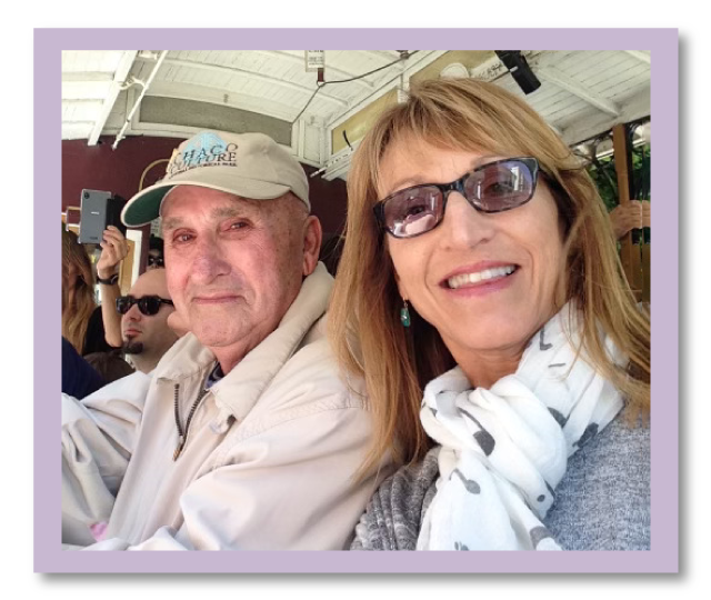 Terri Burke, an Alzheimer's Association volunteer, with her father Roger, who passed away from Alzheimer's in 2024.