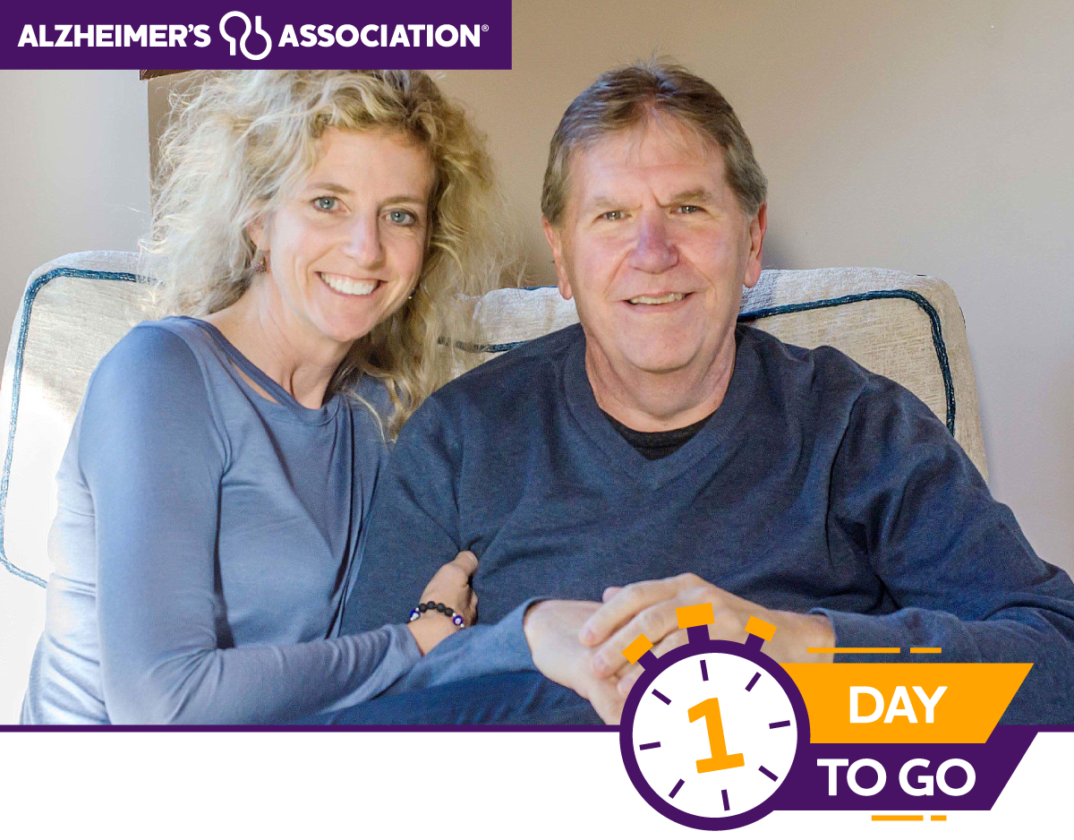 Deanna Hengge, an Alzheimer's Association volunteer, with her late husband Bob, who was diagnosed with Lewy body dementia.