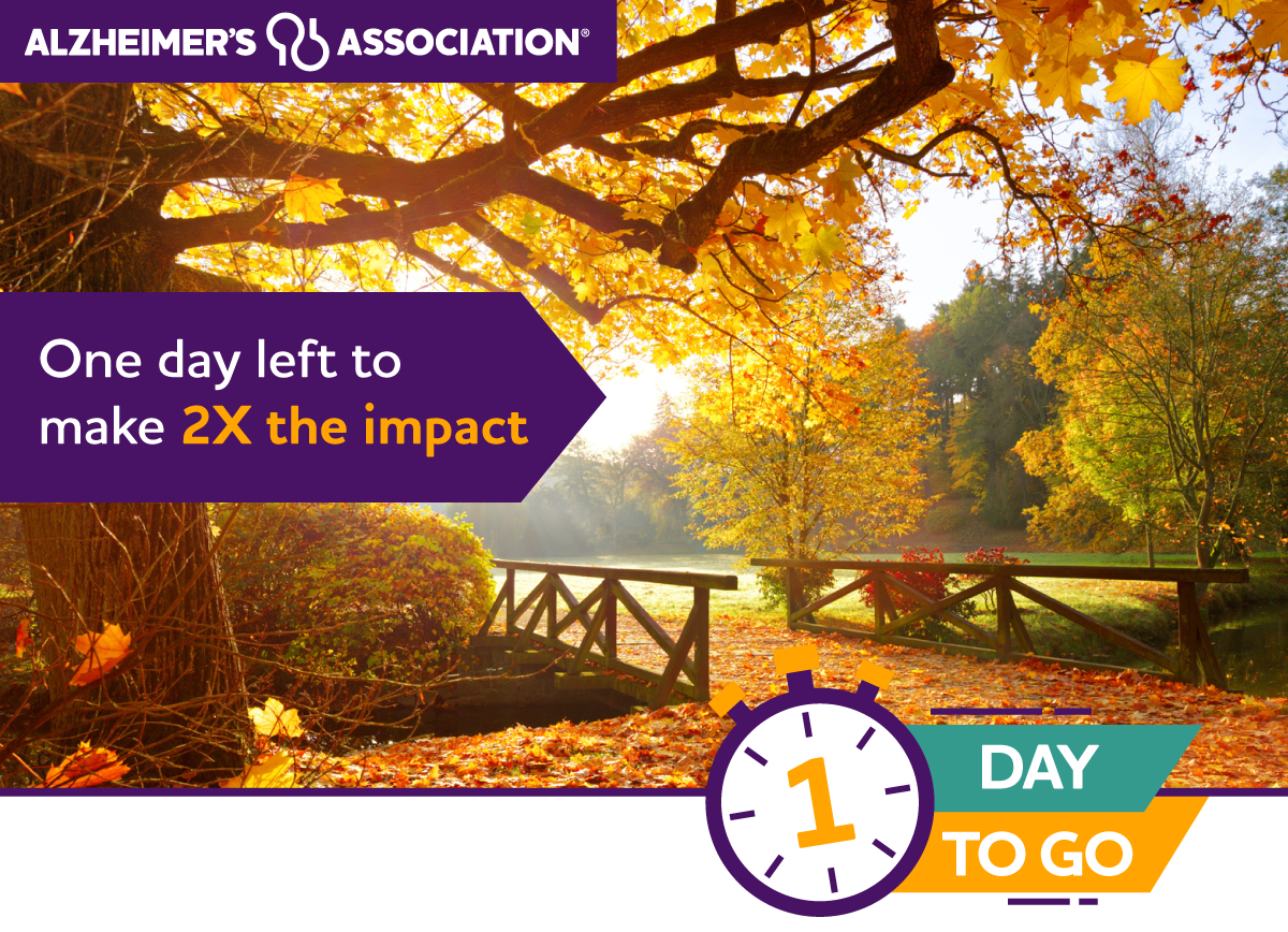 One day left to make 2X the impact