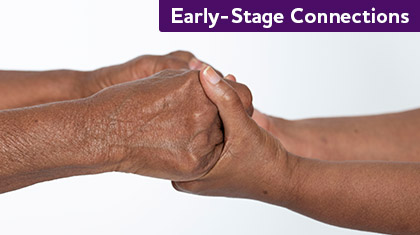 Holding hands. A label reads "Early-Stage Connections."