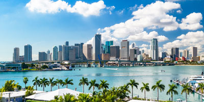 Skyline of Miami.