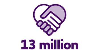 Icon of a heart made out of two clasped hands.