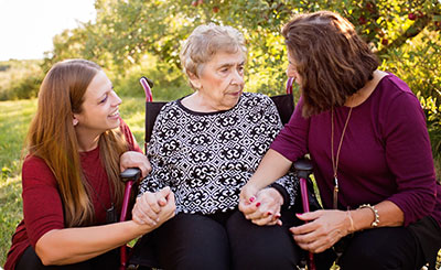 Lauren Kovach and her mother, Pat, served as caregivers for Helen, Pat's mother and Lauren's grandmother.