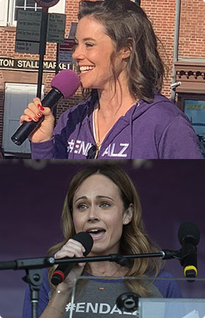 Ashley Williams and Nikki DeLoach have attended and spoken at Walk to End Alzheimer's events.