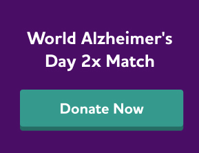 World Alzheimer's Day double match. Donate now.